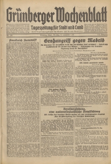 Grünberger Wochenblatt: Tageszeitung für Stadt und Land, No. 228. (29. September 1936)