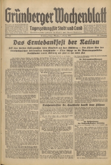 Gr&uuml;nberger Wochenblatt: Tageszeitung f&uuml;r Stadt und Land, No. 233. (5. Oktober 1936)