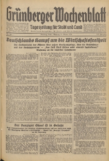 Gr&uuml;nberger Wochenblatt: Tageszeitung f&uuml;r Stadt und Land, No. 240. (13. Oktober 1936)