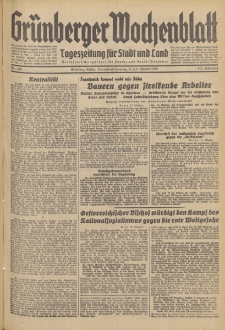 Gr&uuml;nberger Wochenblatt: Tageszeitung f&uuml;r Stadt und Land, No. 244. (17./18. Oktober 1936)