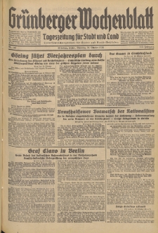 Grünberger Wochenblatt: Tageszeitung für Stadt und Land, No. 246. (20. Oktober 1936)