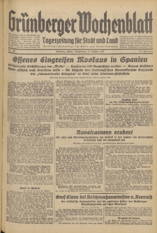 Gr&uuml;nberger Wochenblatt: Tageszeitung f&uuml;r Stadt und Land, No. 248. (22. Oktober 1936)
