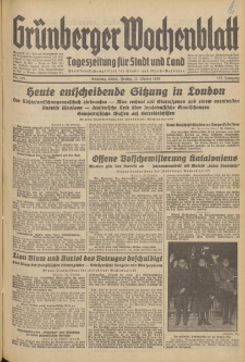 Gr&uuml;nberger Wochenblatt: Tageszeitung f&uuml;r Stadt und Land, No. 249. (23. Oktober 1936)