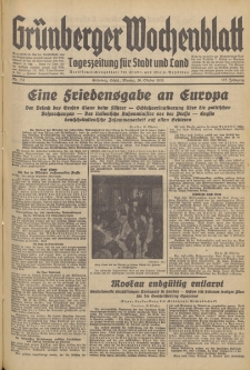 Gr&uuml;nberger Wochenblatt: Tageszeitung f&uuml;r Stadt und Land, No. 251. (26. Oktober 1936)