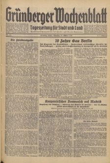 Grünberger Wochenblatt: Tageszeitung für Stadt und Land, No. 252. (27. Oktober 1936)