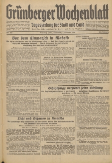 Grünberger Wochenblatt: Tageszeitung für Stadt und Land, No. 260. (5. November 1936)