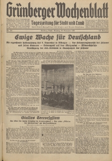 Gr&uuml;nberger Wochenblatt: Tageszeitung f&uuml;r Stadt und Land, No. 264. (10. November 1936)