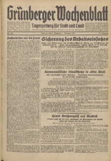 Grünberger Wochenblatt: Tageszeitung für Stadt und Land, No. 265. (11. November 1936)