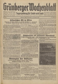 Grünberger Wochenblatt: Tageszeitung für Stadt und Land, No. 266. (12. November 1936)