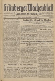 Gr&uuml;nberger Wochenblatt: Tageszeitung f&uuml;r Stadt und Land, No. 270. (17./18. November 1936)