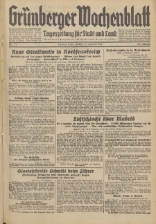 Grünberger Wochenblatt: Tageszeitung für Stadt und Land, No. 272. (20. November 1936)