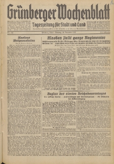 Grünberger Wochenblatt: Tageszeitung für Stadt und Land, No. 275. (24. November 1936)