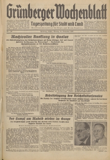 Grünberger Wochenblatt: Tageszeitung für Stadt und Land, No. 280. (30. November 1936)