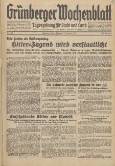 Grünberger Wochenblatt: Tageszeitung für Stadt und Land, No. 282. (2. Dezember 1936)