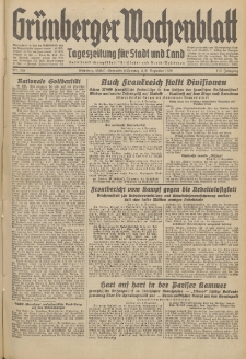 Grünberger Wochenblatt: Tageszeitung für Stadt und Land, No. 285. (5./6. Dezember 1936)