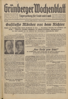 Grünberger Wochenblatt: Tageszeitung für Stadt und Land, No. 288. (9. Dezember 1936)