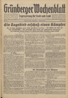 Grünberger Wochenblatt: Tageszeitung für Stadt und Land, No. 289. (10. Dezember 1936)