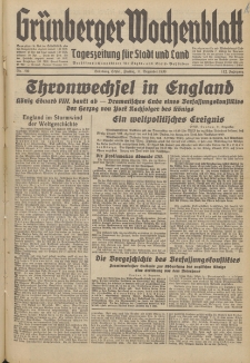 Grünberger Wochenblatt: Tageszeitung für Stadt und Land, No. 290. (11. Dezember 1936)