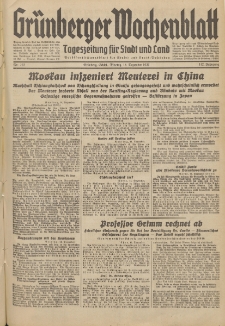 Grünberger Wochenblatt: Tageszeitung für Stadt und Land, No. 292. (14. Dezember 1936)