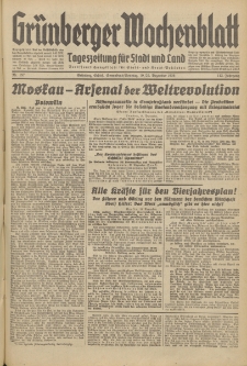 Grünberger Wochenblatt: Tageszeitung für Stadt und Land, No. 297. (19./20. Dezember 1936)