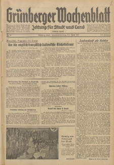 Grünberger Wochenblatt: Zeitung für Stadt und Land, No. 82. (06./07. April 1935)