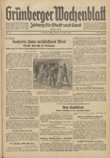 Grünberger Wochenblatt: Zeitung für Stadt und Land, No. 87. (12. April 1935)