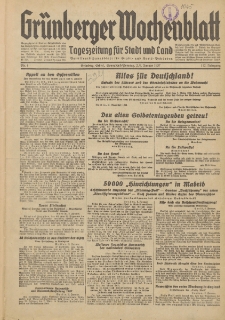 Grünberger Wochenblatt: Tageszeitung für Stadt und Land, No. 1. (2./3. Januar 1937)