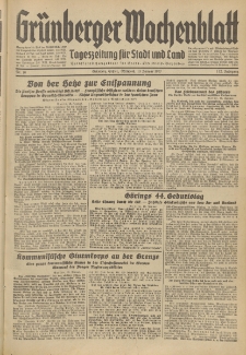 Grünberger Wochenblatt: Tageszeitung für Stadt und Land, No. 10. (13. Januar 1937)