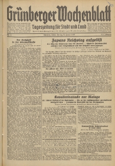 Grünberger Wochenblatt: Tageszeitung für Stadt und Land, No. 18. (22. Januar 1937)