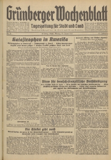 Grünberger Wochenblatt: Tageszeitung für Stadt und Land, No. 20. (25. Januar 1937)