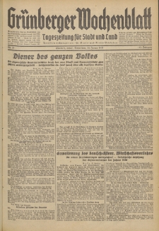 Grünberger Wochenblatt: Tageszeitung für Stadt und Land, No. 23. (28. Januar 1937)