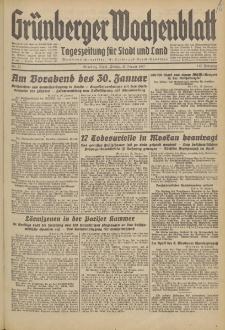 Grünberger Wochenblatt: Tageszeitung für Stadt und Land, No. 24. (29. Januar 1937)