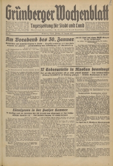 Grünberger Wochenblatt: Tageszeitung für Stadt und Land, No. 24. (29. Januar 1937)