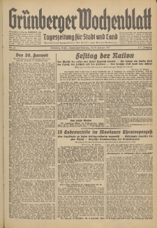 Grünberger Wochenblatt: Tageszeitung für Stadt und Land, No. 25. (30./31. Januar 1937)