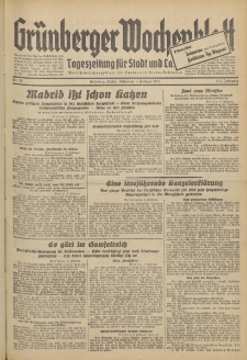 Grünberger Wochenblatt: Tageszeitung für Stadt und Land, No. 28. (3. Februar 1937)
