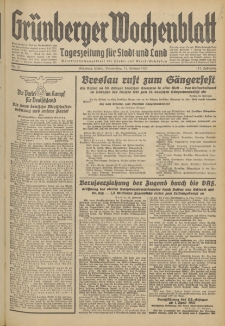 Grünberger Wochenblatt: Tageszeitung für Stadt und Land, No. 11. (14. Januar 1937)
