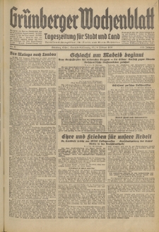 Grünberger Wochenblatt: Tageszeitung für Stadt und Land, No. 37. (13./14. Februar 1937)