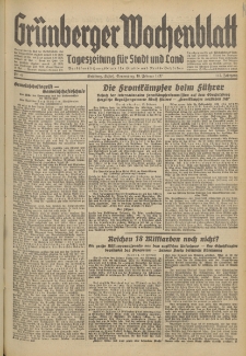 Grünberger Wochenblatt: Tageszeitung für Stadt und Land, No. 41. (18. Februar 1937)