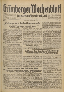 Grünberger Wochenblatt: Tageszeitung für Stadt und Land, No. 50. (1. März 1937)