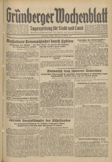 Grünberger Wochenblatt: Tageszeitung für Stadt und Land, No. 62. (15. März 1937)