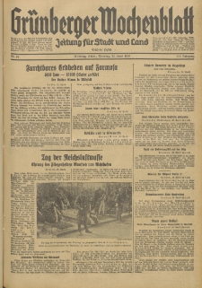 Gr&uuml;nberger Wochenblatt: Zeitung f&uuml;r Stadt und Land, No. 94. (23. April 1935)