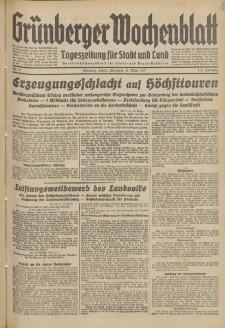 Grünberger Wochenblatt: Tageszeitung für Stadt und Land, No. 70. (24. März 1937)