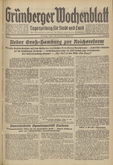 Grünberger Wochenblatt: Tageszeitung für Stadt und Land, No. 75. (1. April 1937)