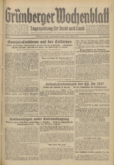 Grünberger Wochenblatt: Tageszeitung für Stadt und Land, No. 83. (10./11. April 1937)