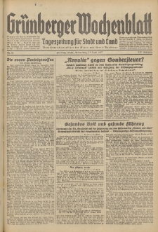 Grünberger Wochenblatt: Tageszeitung für Stadt und Land, No. 93. (22. April 1937)