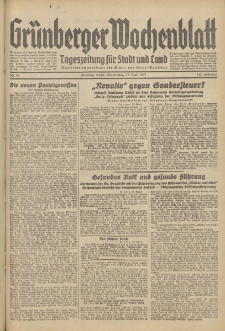Grünberger Wochenblatt: Tageszeitung für Stadt und Land, No. 93. (22. April 1937)