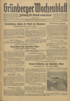 Grünberger Wochenblatt: Zeitung für Stadt und Land, No. 95. (24. April 1935)