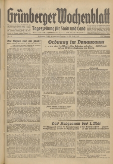 Grünberger Wochenblatt: Tageszeitung für Stadt und Land, No. 95. (24./25. April 1937)