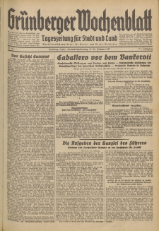 Grünberger Wochenblatt: Tageszeitung für Stadt und Land, No. 49. (27./28. Februar 1937)