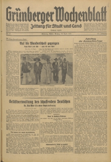 Gr&uuml;nberger Wochenblatt: Zeitung f&uuml;r Stadt und Land, No. 97. (26. April 1935)